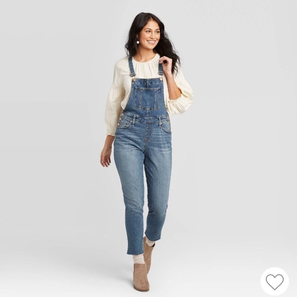 Universal Thread High Rise Raw Hem Overalls Size 4